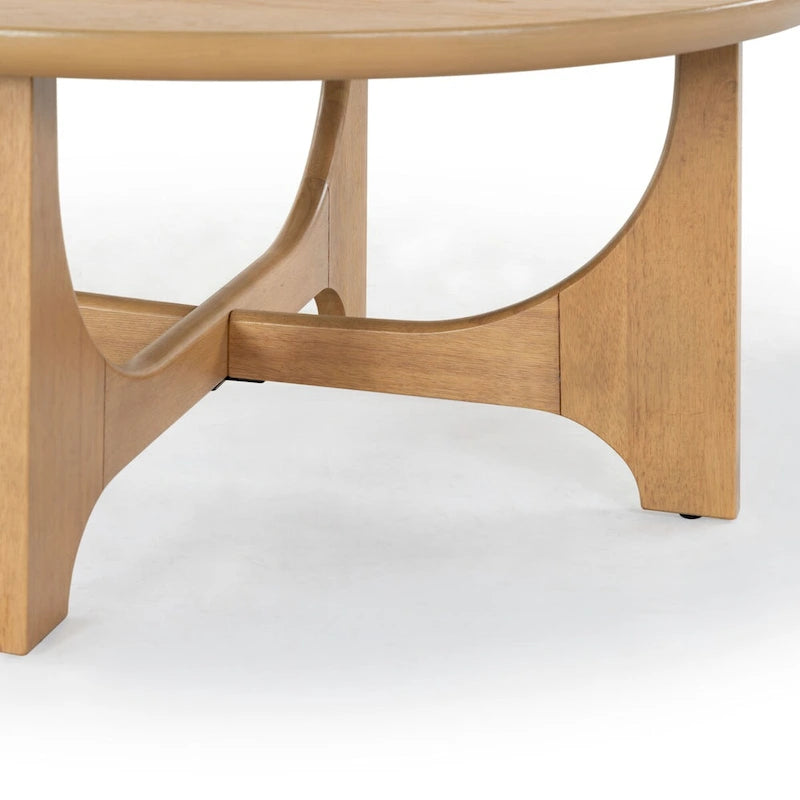 Natural Wood Coffee Table 40x40x18 Inch